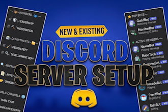 setup discord server, existing discord server,  design discord server community