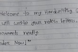 write anything in my neat and clean handwriting
