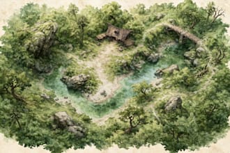 watercolor map illustration just for you