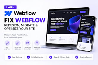 fix webflow website, redesign webflow, webflow migration, webflow developer