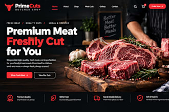 redesign wix butcher website seafood market website specailty food website