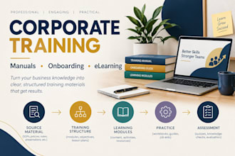 create corporate training materials, manuals and onboarding content