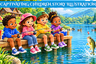 write and illustrate a creative children storybook christian story short story
