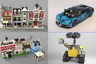 design custom 3d lego moc lego technic car bike house with instructions