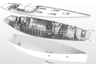 cnc boat design, marine cad, flat panel boat plans, cnc cutting, construct file