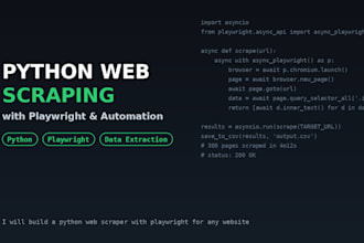 build a python web scraper with playwright for any website