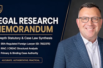 write and review legal research memorandum legal consulting memo legal writing