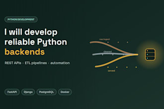 develop python backend apis, automation scripts, and etl pipelines