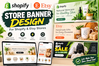 design professional shopify and etsy store banners