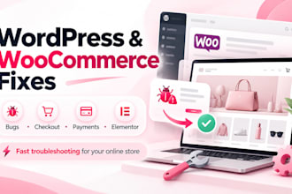 fix wordpress and woocommerce issues and bugs