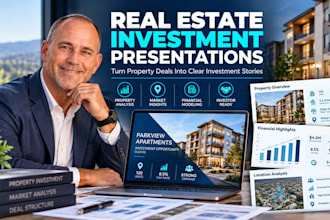 design a real estate investment presentation and property deal pitch deck