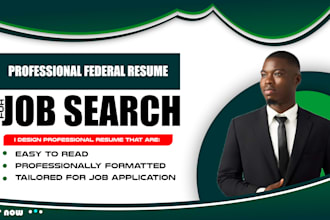 create a professional federal resume for government jobs