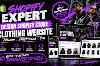 build a shopify streetwear website for your clothing brand