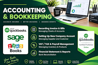 do bookkeeping, quickbooks cleanup and wave