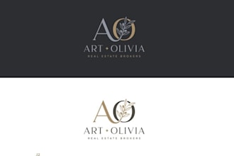 design a modern husband wife real estate power duo logo and branding