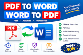 convert PDF to word or word to PDF