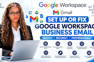 set up or fix google workspace gmail business email quickly