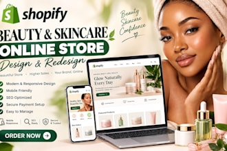 design skincare website, beauty website and skincare shopify store