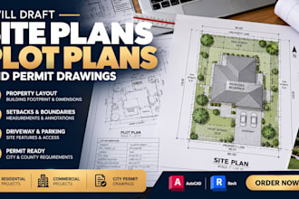 draft site plans, plot plans and permit drawings