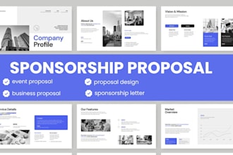 design a professional sponsorship proposal, business proposal, or grant proposal