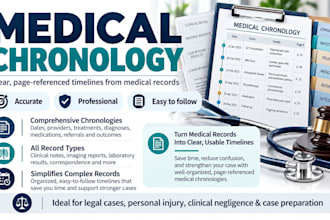 create a clear medical record chronology for your legal case