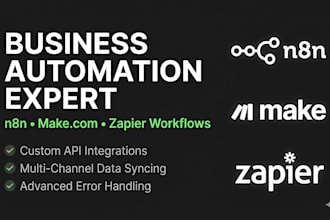 build custom API and backend workflows using n8n, make, or zapier