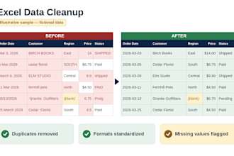 clean, deduplicate, and format your excel or CSV data