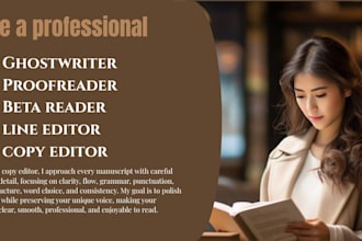 line edit and copy edit your book or manuscript