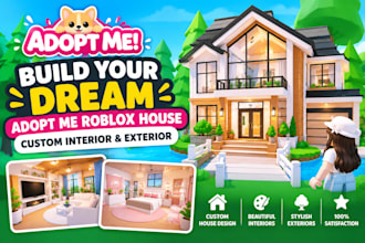 build your dream adopt me roblox house custom interior exterior