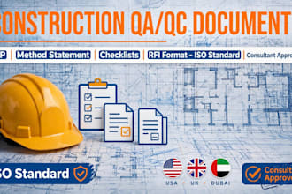 prepare itp, method statement and QA qc documents for civil construction