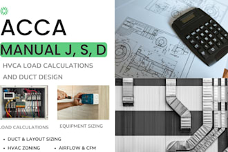 do acca manual j s d hvac load calculations, duct design and hvac plans