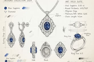 draw any type of complexity jewelry sketch