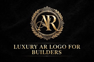 design luxury monogram ar logo for real estate and builders