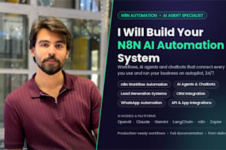 develop n8n automation n8n workflow n8n ai agent