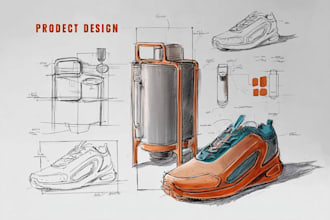 sketch by hand your concept idea in products