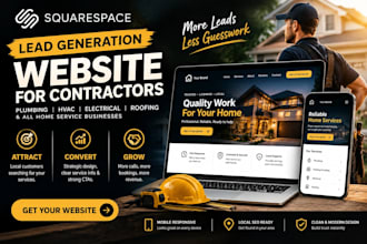 build a lead generation squarespace website for your contractor business