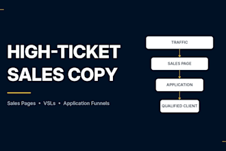 write high ticket sales pages and application funnel copy