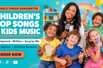 compose intro kids jingle, original kids songs, outro children song for youtube