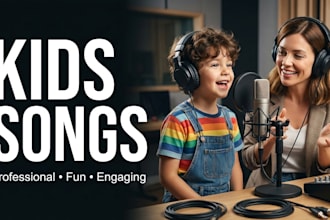 compose intro kids jingle, original kids songs, outro children song for youtube