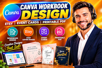 design canva PDF workbook, canva ebook, canva templates, etsy digital products