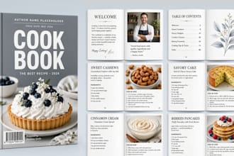 write and design quality cookbook recipe book, cookbook formatting, menu design