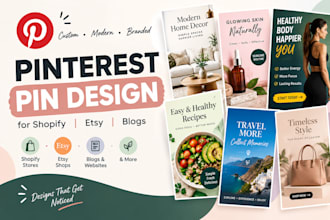 design custom pinterest pins for shopify, etsy and blogs