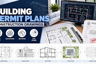 draft building permit plans and construction drawings