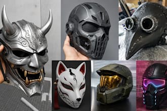 sculpt 3d mask 3d helmet cosplay mask 3d print and paint stl mask cosplay armor
