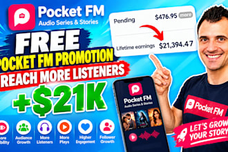 do pocket fm promotion reach 900k user gain listener pocket fm story promotion