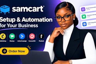 do samcart setup,automation checkout setup emailautomation,mailchimp integration