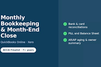do bookkeeping and month end close in quickbooks and xero