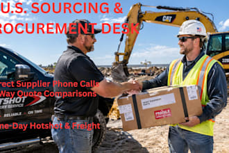 handle supplier sourcing, quotes, phone calls and delivery coordination