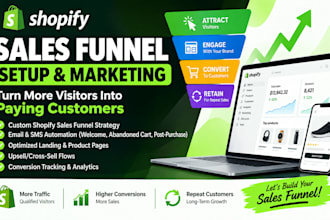 setup shopify marketing ecommerce marketing sales funnel to boost shopify sales