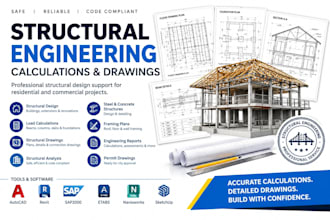 design structural plans beam calculations foundation drawings analysis beam plan